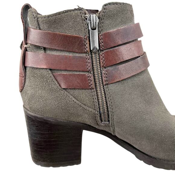 SAM EDELMAN the Hannah Lug Sole Booties in Gray Women's Size 7 - Picture 7 of 15